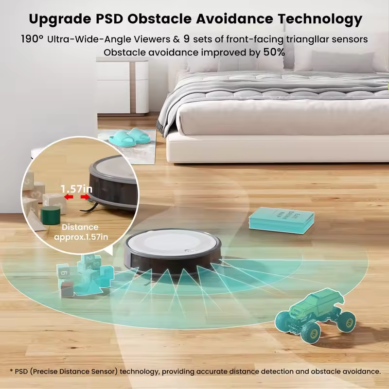 Lefant M310 Robot Vacuum Cleaner– 4500Pa Suction, Ultra-Slim & Quiet, PreciSense Obstacle Avoidance, WiFi/App/Voice Control