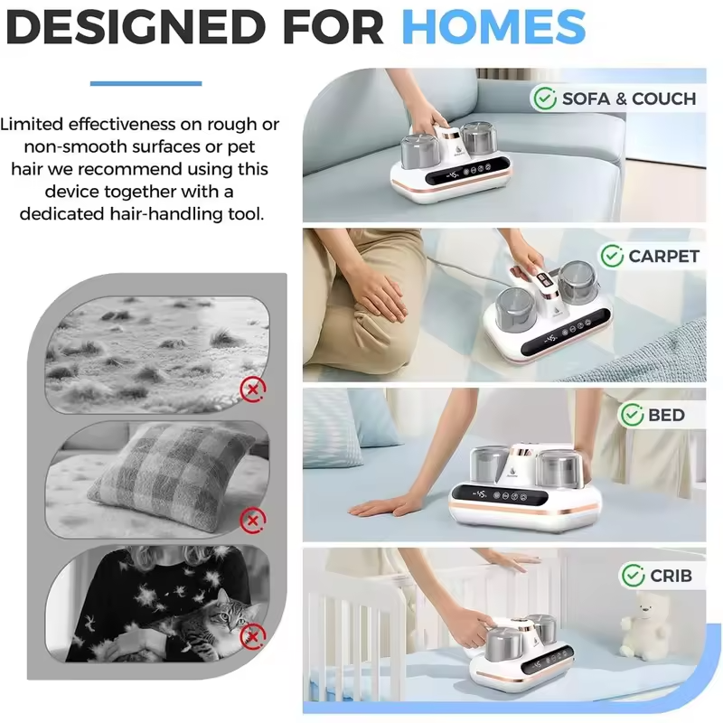 5-in-1 Cordless Vacuum Cleaner with UV-C Light, 16Kpa Suction, Low Noise, Ideal for Dust and Pet Hair