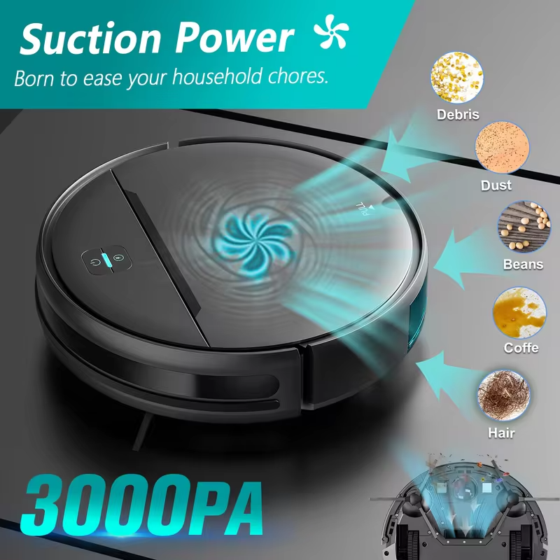 Automatic recharging sweeping robot household sweeping, sucking and mopping all-in-one vacuum cleaner with voice remote control