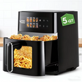 This 5-Quart Air Fryer Is an 8-In-1 Electric Hot Air Oven Equipped with an LED Touchscreen, Ensuring Even Heating of Food with a Power of 1350W. It Boasts a Large Capacity And Features 360° Hot Air Circulation Along with a Clear Touchscreen