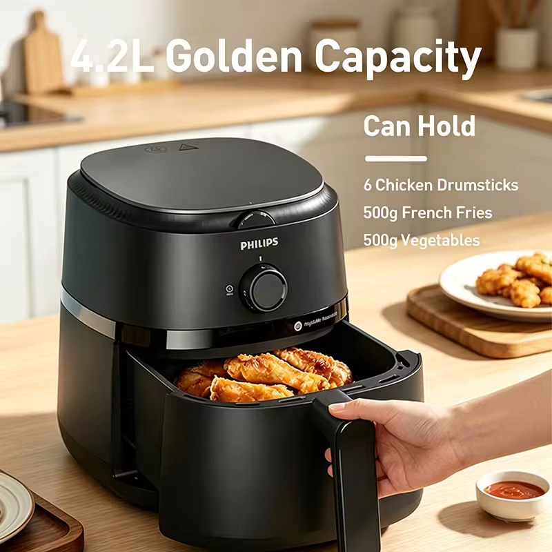 Philips Na120 Air Fryer Household 4.2L Non Stick Coated Electric Fryer Non Stick Inner Liner Easy Clean Essential Home Kitchens