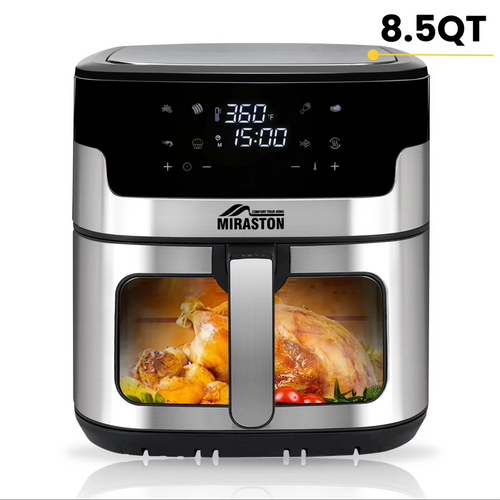 8.5QT Family Size Digital Air Fryers, BPA-Free, Smart Touchscreen with 8-Preset, Air Frying, Reheat Leftovers, Party Food