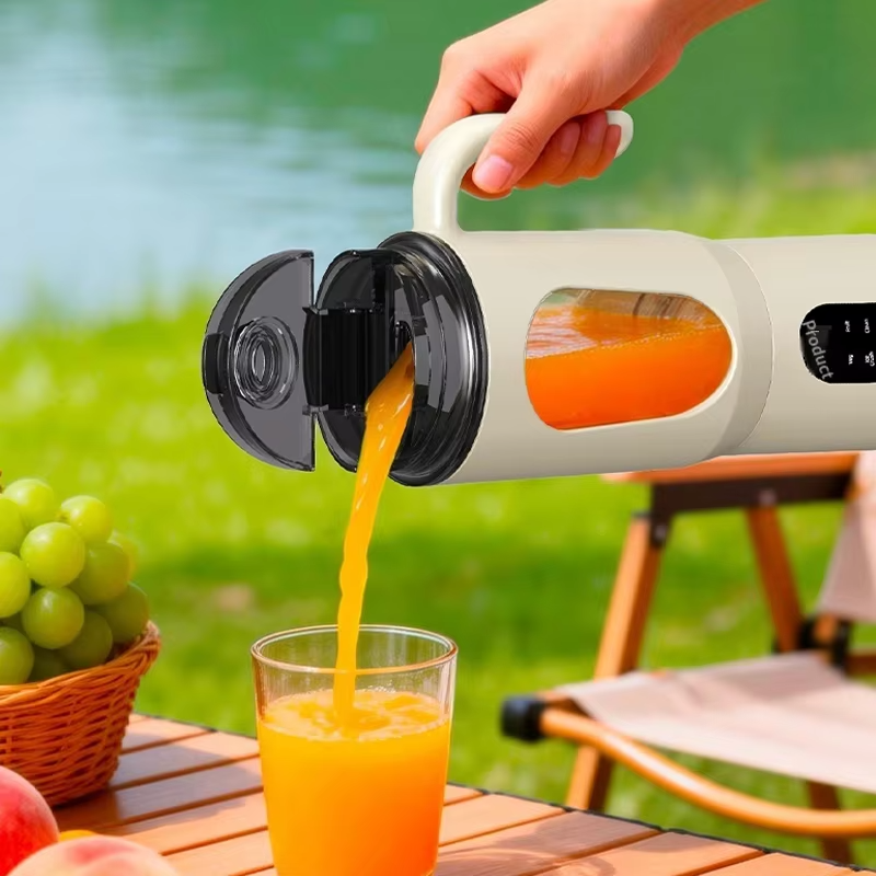 USB charging juicer, mini ice crusher, can make smoothies and milkshakes, perfect for travel, double lid portable handle juicer
