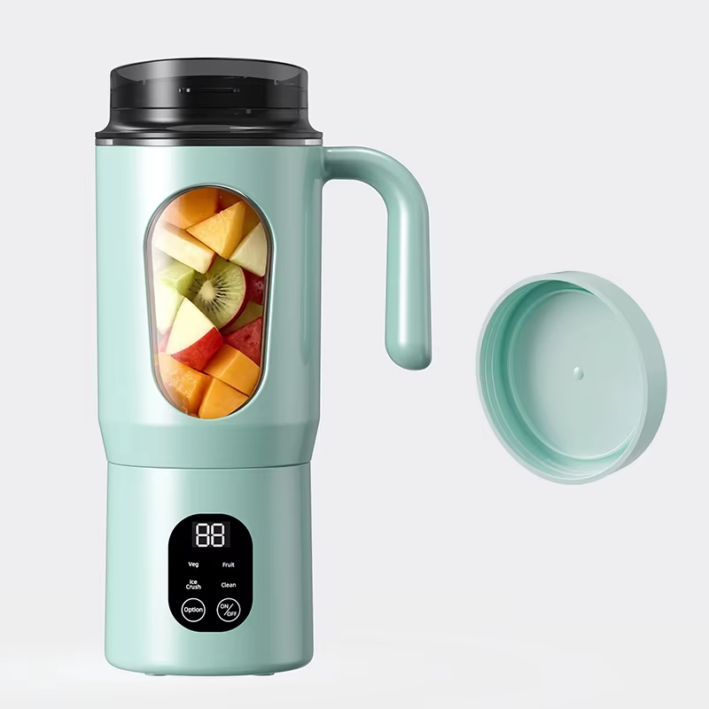 USB charging juicer, mini ice crusher, can make smoothies and milkshakes, perfect for travel, double lid portable handle juicer