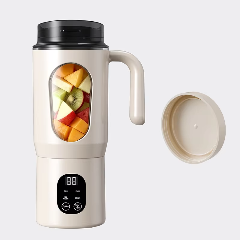 USB charging juicer, mini ice crusher, can make smoothies and milkshakes, perfect for travel, double lid portable handle juicer