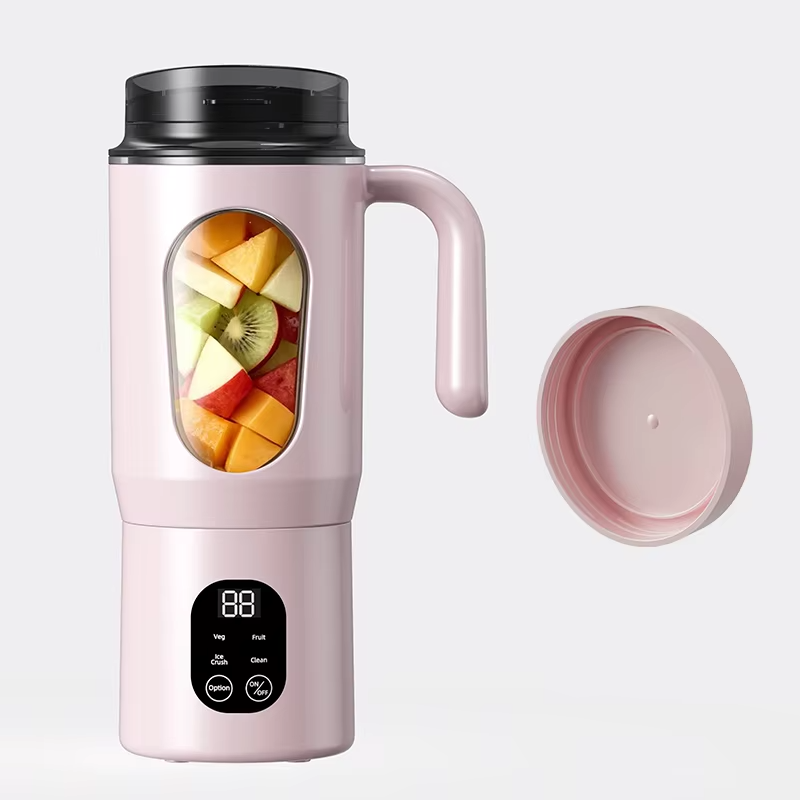 USB charging juicer, mini ice crusher, can make smoothies and milkshakes, perfect for travel, double lid portable handle juicer