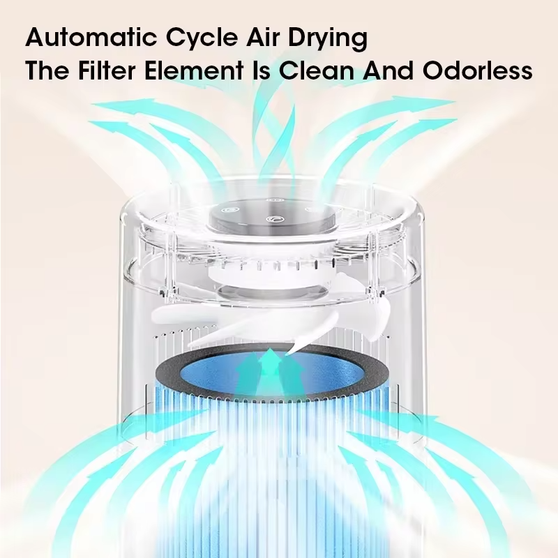 TINSOL 4L Mist-Free Humidifier Air Purifier HEPA Negative Ion Large Room Odor Removal Air Cleaner Bedroom Aroma Diffuser