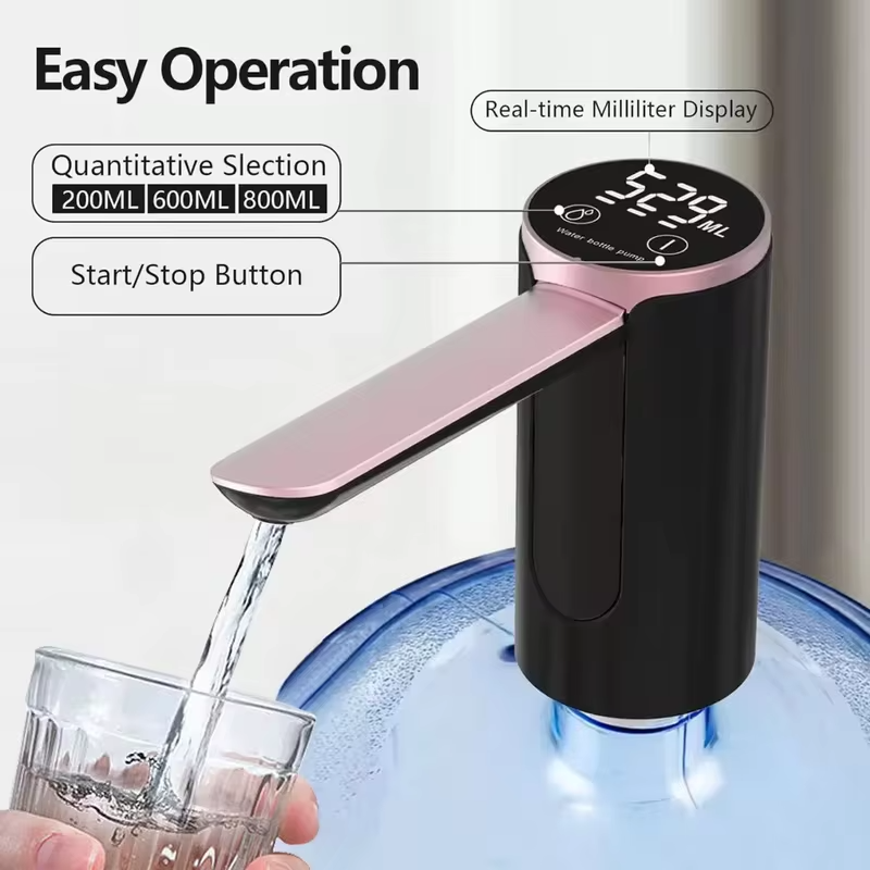 Electric Water Dispenser Foldable Automatic Water Pump Bottle With LED Display USB Charging Household Barreled Water Dispenser