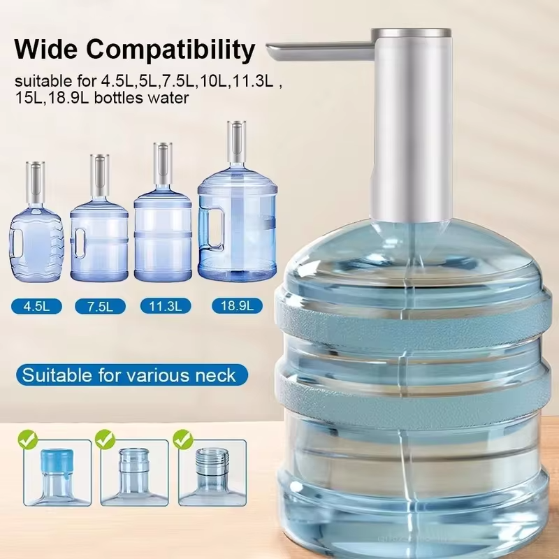 Electric Water Dispenser Foldable Automatic Water Pump Bottle With LED Display USB Charging Household Barreled Water Dispenser