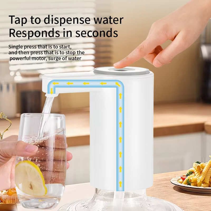 Hot Sale 1200mah Food Grade Water Dispenser Pump Portable USB Rechargeable Water Dispenser Desktop Mini Electric Water Dispenser