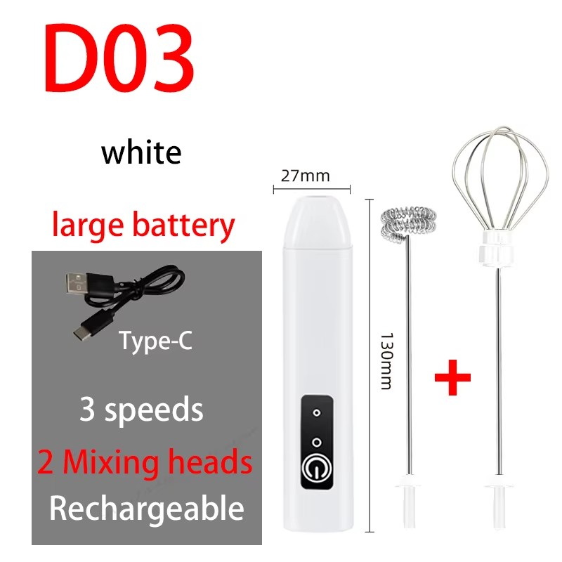 Electric Coffee Milk Foaming Mixer Coffee Creamer Whisk Handheld Egg Beater Froth Mixer Kitchen Automatic Kitchen Whisk Tools