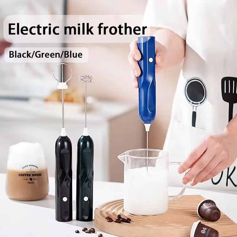 Rechargeable Electric Milk Frother Handheld Foam Maker With 2 Whisks High Speed Drink Mixer For Coffee Latte Egg Mixing Tool