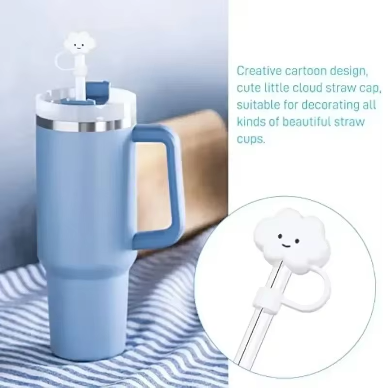 3Pcs Creative Straw Covers Cap For Stanley Cup Compatible Silicone Reusable Straw Tips 10mm For Drinking Straw Topper Decoration