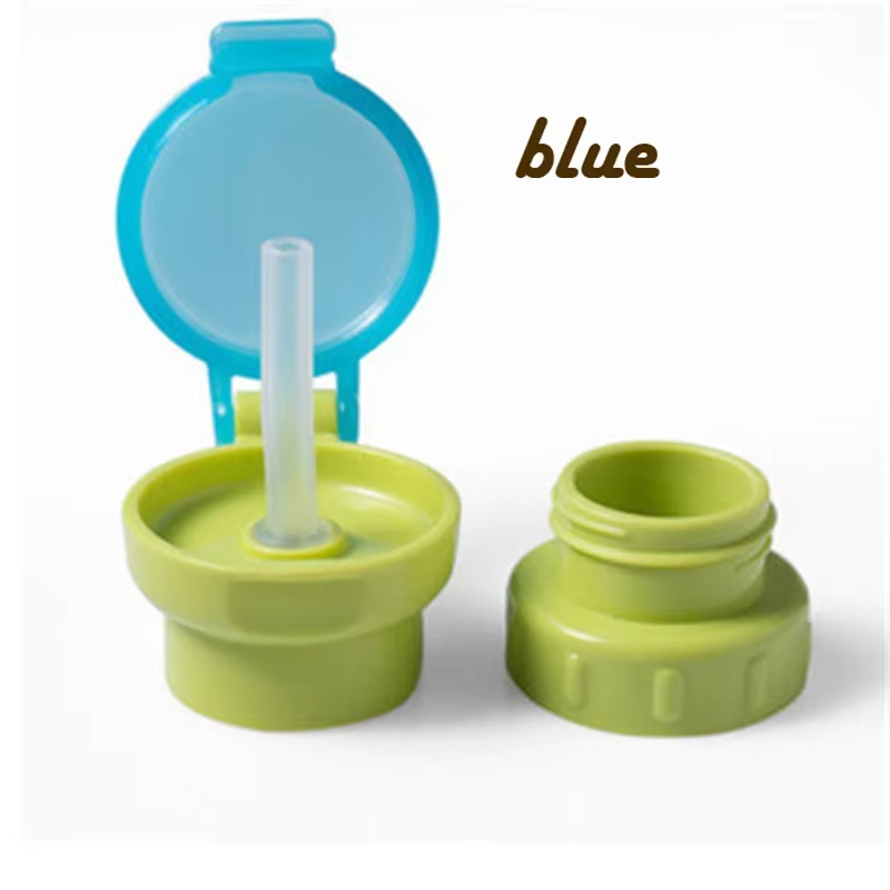 Kids Water Bottle Cap Spill Proof Juice Soda Water Bottle Twist Cover Cap with Straw Safe Drink Sippy Cap Feeding Drinkware