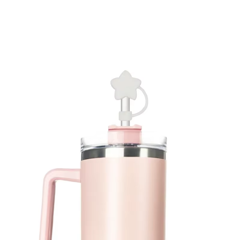 10mm Star Shape Straw Cover Compatible with Stanley 30&40 Oz Tumbler Silicone Star Straw Cover Straw Lid for 10mm Straw